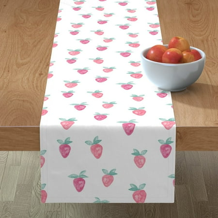 Cotton Sateen Table Runner 90 - Large Watercolor Strawberries Fruit Pink Summer Strawberry Girl Nursery Print Custom Table Linens by Spoonflower
Cotton Sateen Table Runner 90 - Large Watercolor Strawberries Fruit Pink Summer Strawberry Girl Nursery Print Custom Table Linens by Spoonflower