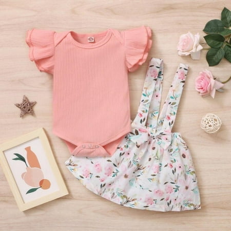 Bullpiano Summer Baby Girls Clothes Sets 2Pcs Pink Romper Short Sleeve Tops Flower Strap Skirts Newborn Clothing 0-18 Months Set
Bullpiano Summer Baby Girls Clothes Sets 2Pcs Pink Romper Short Sleeve Tops Flower Strap Skirts Newborn Clothing 0-18 Months Set