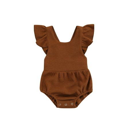 Baby Summer Romper Fly Sleeve Plain Ribbed Crew Neck Triangle Bottom One-Piece
Baby Summer Romper Fly Sleeve Plain Ribbed Crew Neck Triangle Bottom One-Piece