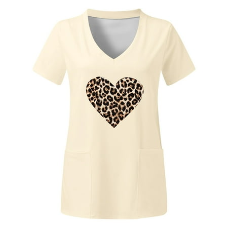 TAIAOJING Women s Scrub Top Plus Size Top V Neck Short Sleeved Pockets Prints T Shirt
TAIAOJING Women s Scrub Top Plus Size Top V Neck Short Sleeved Pockets Prints T Shirt