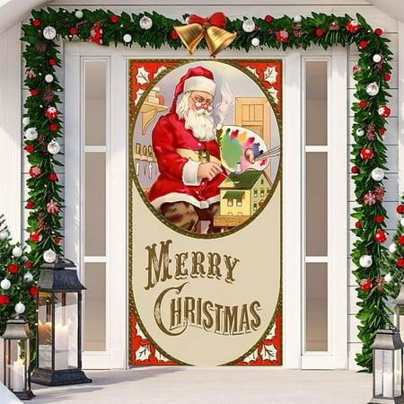 SKBEY Christmas Door Decoration Door Cover Hanging Cloth Holiday Party Layout Scene Background Cloth Garland Holder for Stairs Chandelier Wire with Head Pie Garland Beaded Chains And Pig Ornament with
SKBEY Christmas Door Decoration Door Cover Hanging Cloth Holiday Party Layout Scene Background Cloth Garland Holder for Stairs Chandelier Wire with Head Pie Garland Beaded Chains And Pig Ornament with