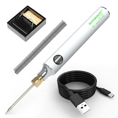 

lulshou 5V USB Portable Mini Electric Soldering Iron Outdoor Aerial Work Low Voltage U5v8w Can Be Equipped With Power Bank