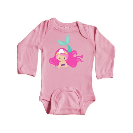 Inktastic Cute Mermaid Pink Hair Green Tail Gift Baby Girl Long Sleeve Bodysuit
Inktastic Cute Mermaid Pink Hair Green Tail Gift Baby Girl Long Sleeve Bodysuit