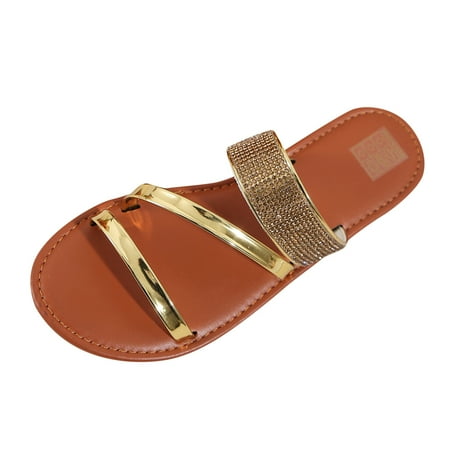 Youmylove Women Slide Slippers Fashion Summer Simple Rhinestone Flat Bottom Slippery Lightweight Comfortable Large Sandals Comfort Cozy Leisure Daily Walking
Youmylove Women Slide Slippers Fashion Summer Simple Rhinestone Flat Bottom Slippery Lightweight Comfortable Large Sandals Comfort Cozy Leisure Daily Walking