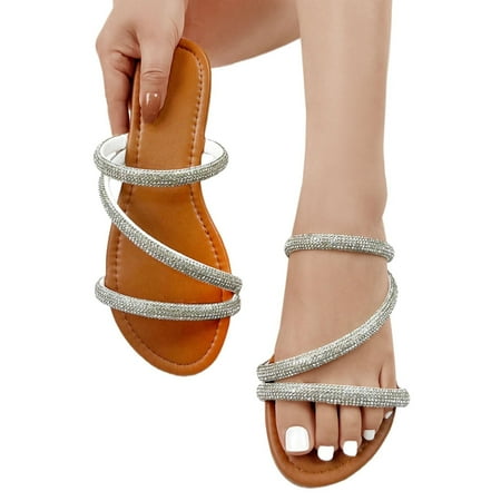 ZHELIYO Women s sandals Women s Flat Rhinestone Sandals Bohemian Beach Flat Sandals Brown 37
ZHELIYO Women s sandals Women s Flat Rhinestone Sandals Bohemian Beach Flat Sandals Brown 37