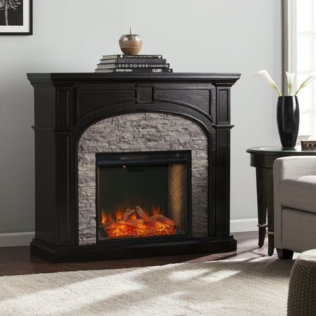 SEI Furniture Electric Freestanding Lambert Smart Fireplace in Ebony with Faux Stone
SEI Furniture Electric Freestanding Lambert Smart Fireplace in Ebony with Faux Stone
