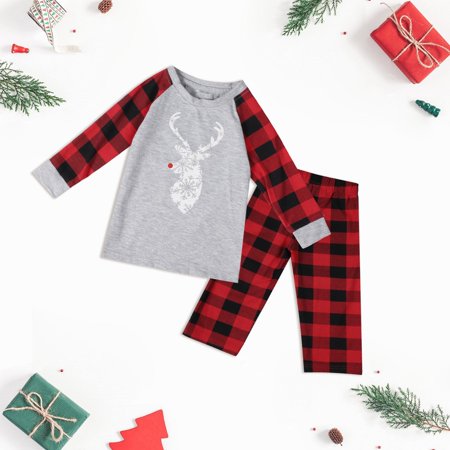 ERTUTUYI Matching Family Pajamas Sets Christmas Sleepwear Plaid Printed Long Sleeve Tee And Bottom Loungewear (Kid) Gray 4T
ERTUTUYI Matching Family Pajamas Sets Christmas Sleepwear Plaid Printed Long Sleeve Tee And Bottom Loungewear (Kid) Gray 4T