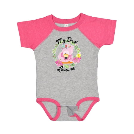 Inktastic Baby Flamingo My Dad Loves Me with Flower Wreath Gift Baby Boy or Baby Girl Bodysuit
Inktastic Baby Flamingo My Dad Loves Me with Flower Wreath Gift Baby Boy or Baby Girl Bodysuit