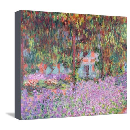 Scenic Floral Flowers The Artist's Garden At Giverny, c.1900 Scenic Floral Flowers Stretched Canvas Print Wall Art By Claude Monet