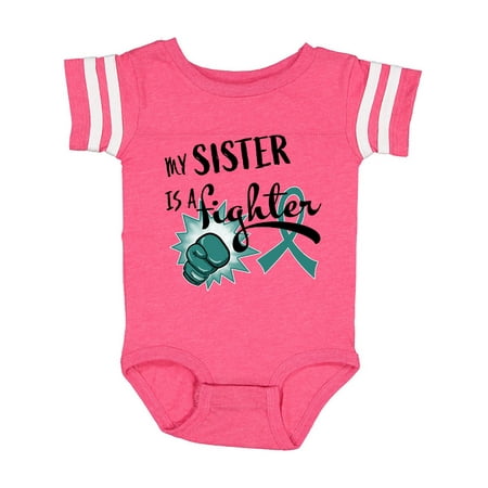 Inktastic Ovarian Cancer Awareness My Sister is a Fighter Gift Baby Boy or Baby Girl Bodysuit
Inktastic Ovarian Cancer Awareness My Sister is a Fighter Gift Baby Boy or Baby Girl Bodysuit