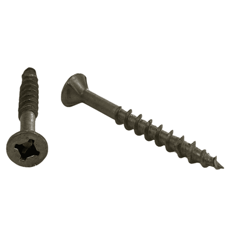 Cabentry Brand | Wood Screws | Flat Head | Phillips Square Drive | #8 | 3/4 Inch | Deep Thread | Sharp Point | Dry Lube / Plain Finish | 1000 Pack