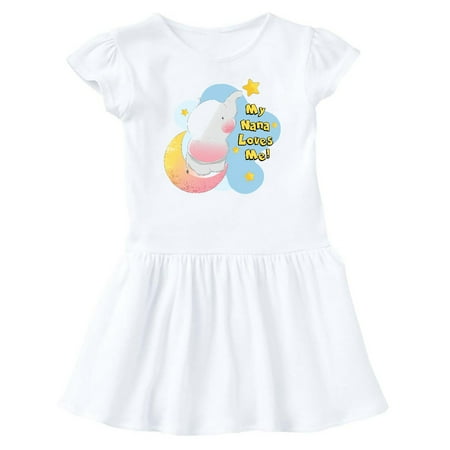 Inktastic My Nana Loves Me Gift Baby Girl Dress
