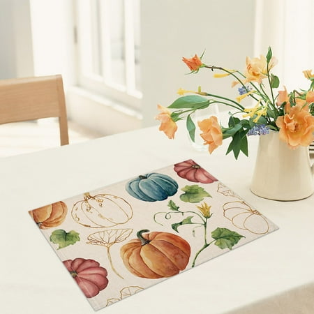 SDJMa Fall Thanksgiving Placemats Pumpkin Leaves Fall Placemats Autumn Thanksgiving Farmhouse Rustic Dining Table Mats Seasonal Holiday Outdoor Place Mats for Home Party Dining Decoration
SDJMa Fall Thanksgiving Placemats Pumpkin Leaves Fall Placemats Autumn Thanksgiving Farmhouse Rustic Dining Table Mats Seasonal Holiday Outdoor Place Mats for Home Party Dining Decoration
