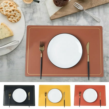 Yanerim Placemat Long-lasting Stain-resistant Non-slip Rectangular Table Mat for Home Dining Table Decoration
Yanerim Placemat Long-lasting Stain-resistant Non-slip Rectangular Table Mat for Home Dining Table Decoration