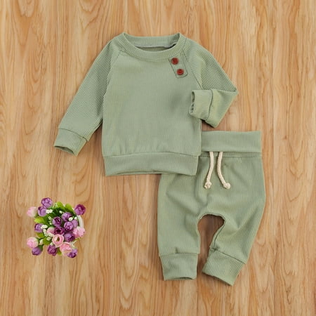 Simplmasygenix Baby Tops Set Summer Outfits Newborn Baby Boys Girls Solid Knitted Tops+Lacing Pants Pajamas Sleepwear Sets
Simplmasygenix Baby Tops Set Summer Outfits Newborn Baby Boys Girls Solid Knitted Tops+Lacing Pants Pajamas Sleepwear Sets