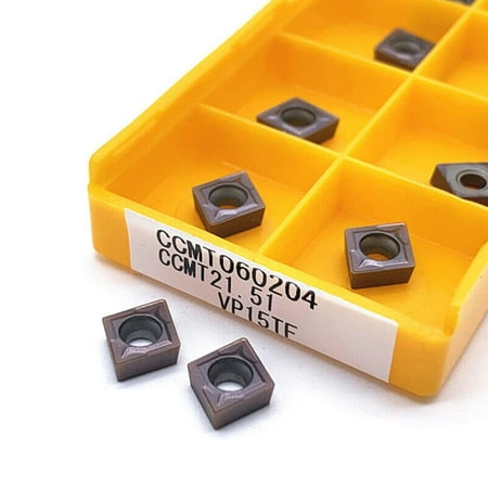 10pcs CCMT060204 VP15TF Coated Metal Lathe Turning Carbide Inserts
