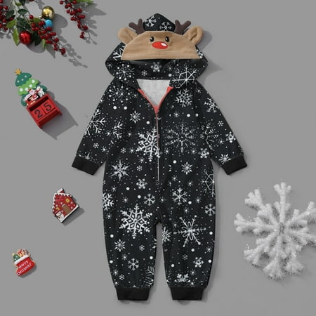 Black Christmas Pajamas for Family Suitable Baby Sleepwear for Christmas Family Matching Pajamas Cute Big Headed Deer Print Pjs Long Sleeve Jumpsuit Soft Casusal Holiday Romper
Black Christmas Pajamas for Family Suitable Baby Sleepwear for Christmas Family Matching Pajamas Cute Big Headed Deer Print Pjs Long Sleeve Jumpsuit Soft Casusal Holiday Romper