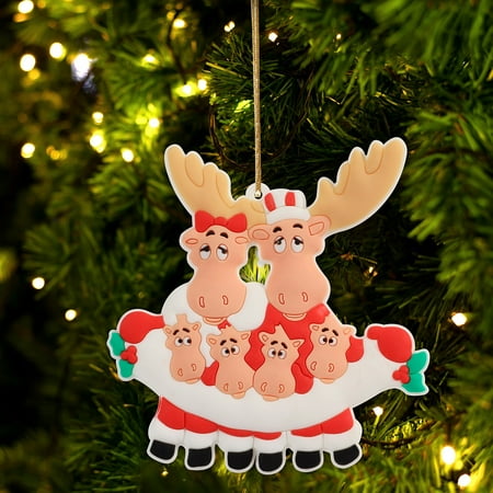 Weloille Christmas Decor Personalized Family Sleigh Christmas Tree Decoration Christmas Souvenirs