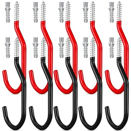 10 Pcs Bike Hooks Heavy Duty Screw-in Style Bicycle Storage Hooks Utility Shed Hooks with Expansion Tubes
10 Pcs Bike Hooks Heavy Duty Screw-in Style Bicycle Storage Hooks Utility Shed Hooks with Expansion Tubes