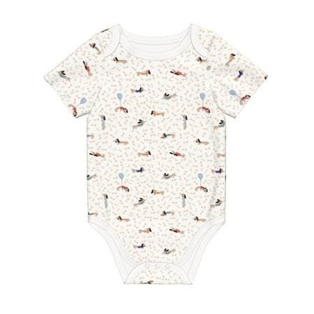 Coaee Dachshund Dog Puppy for Soft Cotton Baby Short-Sleeve Bodysuit Baby Girls Boys Bodysuit Romper
Coaee Dachshund Dog Puppy for Soft Cotton Baby Short-Sleeve Bodysuit Baby Girls Boys Bodysuit Romper