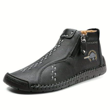 ASWMXR Men‘s Fashion Stitching Leather Side-Zip Casual Boots for Autumn and Winter with Rubber Sole
ASWMXR Men‘s Fashion Stitching Leather Side-Zip Casual Boots for Autumn and Winter with Rubber Sole