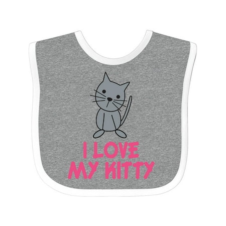 Inktastic Cat Lover I Love My Kitty Gift Baby Girl Bib