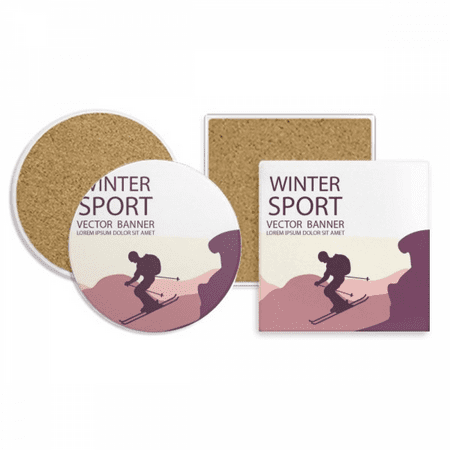 Winter Sport Ski Poles Pattern Coaster Cup Mug Holder Absorbent Stone Cork Base Set
Winter Sport Ski Poles Pattern Coaster Cup Mug Holder Absorbent Stone Cork Base Set