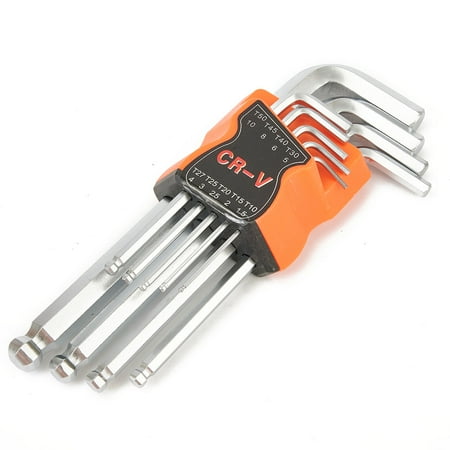 Goodhd 9Pcs Double-End Screwdriver Tamper Proof Ball End Wrench Hex Key Set Hand Tools
Goodhd 9Pcs Double-End Screwdriver Tamper Proof Ball End Wrench Hex Key Set Hand Tools