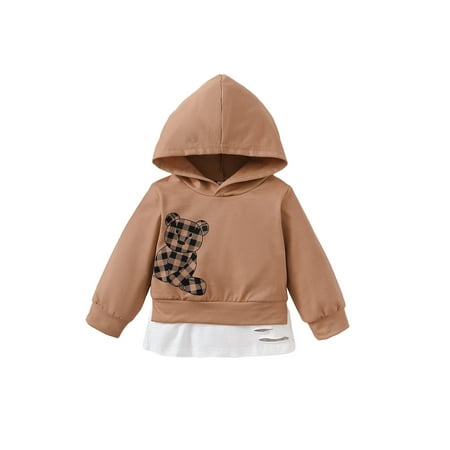 Bagilaanoe Toddler Baby Girl Boy Hooded Sweatshirt Long Sleeve Bear Print Pullover 6M 9M 12M 18M 3T Kids Fall Loose Tee Tops with Ripped Hem
Bagilaanoe Toddler Baby Girl Boy Hooded Sweatshirt Long Sleeve Bear Print Pullover 6M 9M 12M 18M 3T Kids Fall Loose Tee Tops with Ripped Hem