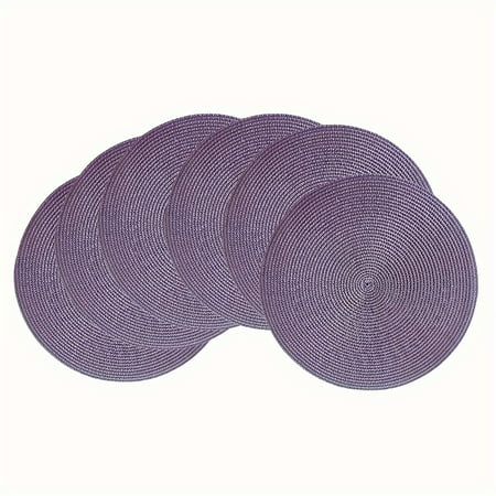 BTRHD Round Placemats Set of 6 Non-Slip Place Mats Washable Table Mats for Dining Table 13.58in 
BTRHD Round Placemats Set of 6 Non-Slip Place Mats Washable Table Mats for Dining Table 13.58in