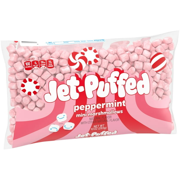 Jet-Puffed Peppermint Mini Marshmallows, 10 oz Bag