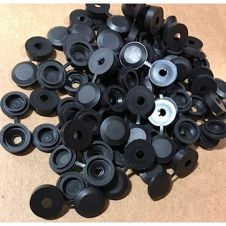 50 Black Screw Head Covers Hinged for #6 & #8 Screws New RV Camper