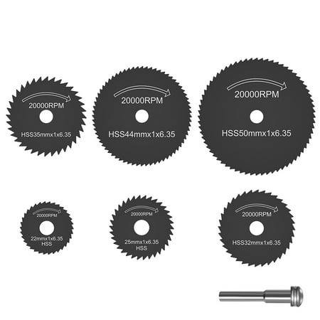 ODOMY 6-Pc Circular Saw Rotary Blades Cutting Discs Hobby Rotary Tool