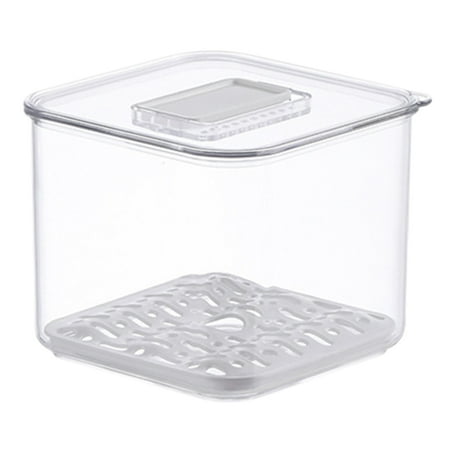 1pc Refrigerator Storage Box Fruit Drain Container Multipurpose Storage Case