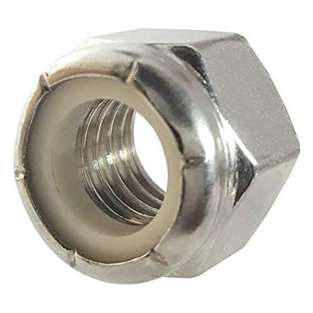 25 Qty 3/8-16 Stainless Steel Nylon Insert Hex Lock Nuts (BCP588)