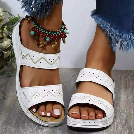 Tejiojio Womens Sandals Clearance Women Splicing Slope Heel Open Toe Slippers Shoes Comfy Casual Comfortable Beach
Tejiojio Womens Sandals Clearance Women Splicing Slope Heel Open Toe Slippers Shoes Comfy Casual Comfortable Beach