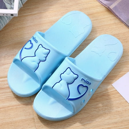 Cathalem Womens Couple Shoes Cartoon Cat Non Slip Hollow Water Leakage Slippers Summer Home Bathroom Slippers Women Fuzzy Blue 6
Cathalem Womens Couple Shoes Cartoon Cat Non Slip Hollow Water Leakage Slippers Summer Home Bathroom Slippers Women Fuzzy Blue 6