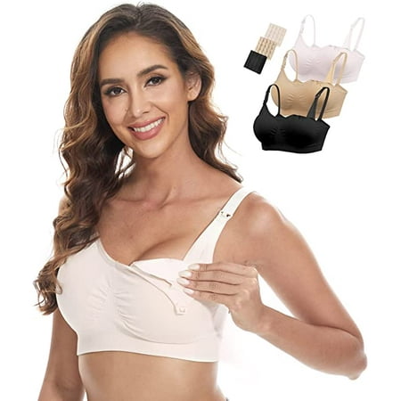 ODYSITE Nursing Maternity Bras for Breastfeeding Seamless Bralette Wireless Sleep Full Bust Bra Comfortable and Soft Removable Nursing Bra(Black,Beige,Pink,3Pack)
ODYSITE Nursing Maternity Bras for Breastfeeding Seamless Bralette Wireless Sleep Full Bust Bra Comfortable and Soft Removable Nursing Bra(Black,Beige,Pink,3Pack)