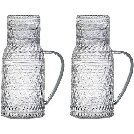 Boluotou Exquisite Rattan Texture Glass Bedside Water Carafe with Tumbler Night Water Carafe with Cup Set-Amber-1PCS-36 OZ
Boluotou Exquisite Rattan Texture Glass Bedside Water Carafe with Tumbler Night Water Carafe with Cup Set-Amber-1PCS-36 OZ