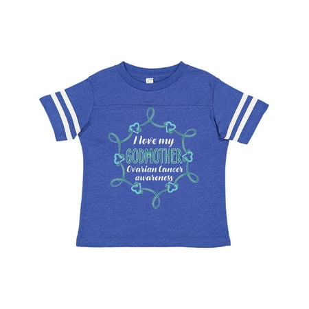 Inktastic I Love My Godmother Ovarian Cancer Awareness Gift Toddler Boy or Toddler Girl T-Shirt