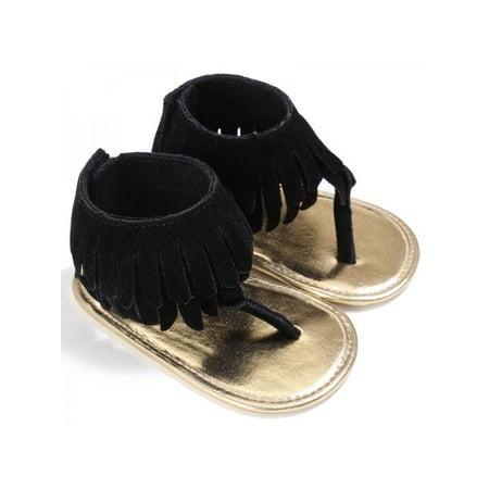 Summer Baby Girls Tassel Soft Soled Sandals Beach Shoes 0-18M