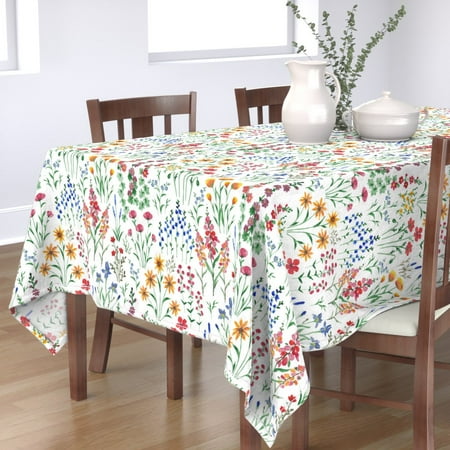 Cotton Sateen Tablecloth 70 Square - Delicate Floral Green Botanical Garden Bloom Meadow Wildflower Print Custom Table Linens by Spoonflower
Cotton Sateen Tablecloth 70 Square - Delicate Floral Green Botanical Garden Bloom Meadow Wildflower Print Custom Table Linens by Spoonflower