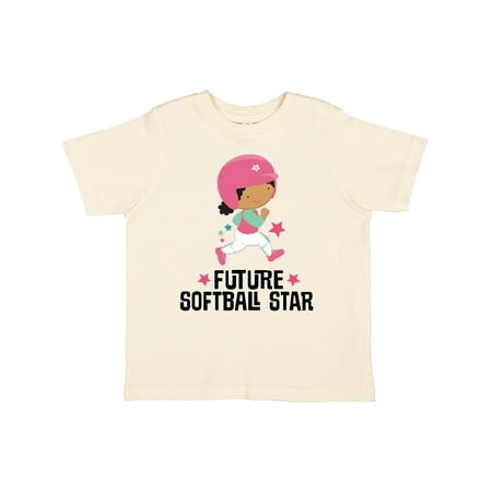Inktastic Future Softball Star Cute Girls Gift Toddler Toddler Girl T-Shirt