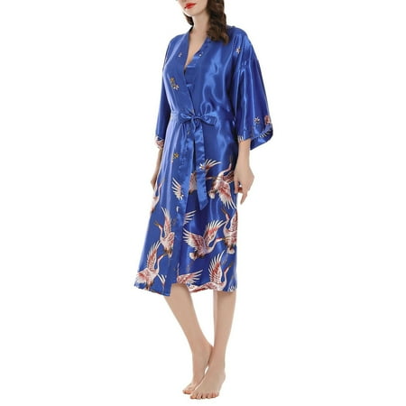 Silk Robes for Women Long Bridesmaid Wedding Lightweight Satin Robes Loungewear Sleepwear Nightgown with 3/4 Sleeve
Silk Robes for Women Long Bridesmaid Wedding Lightweight Satin Robes Loungewear Sleepwear Nightgown with 3/4 Sleeve