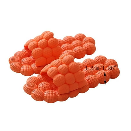 PANOEGSN Open Toe Bubble Slides For Women And Men Ultra Cushioned Funny Lychee Massage Cloud Shape Slippers