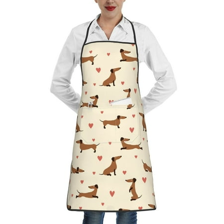 Easygdp Heart Dachshund Apron Waterdrop Resistant with 2 Pockets Oil Resistant Cooking Kitchen Chef Apron for Women Men
Easygdp Heart Dachshund Apron Waterdrop Resistant with 2 Pockets Oil Resistant Cooking Kitchen Chef Apron for Women Men