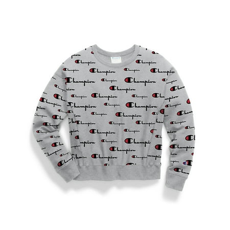 Champion Life® Women's Reverse Weave® Crew, All-over Logo-S