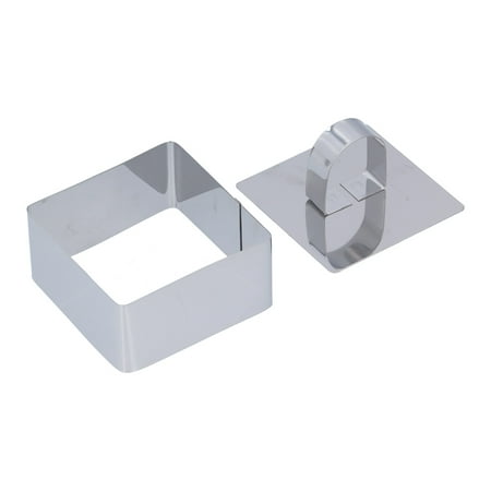 Cake Mousse Ring Mold Stainless Steel Dessert Rings Cake Cutter for Salads Pastries Baking ToolSquare: 4x8cm
Cake Mousse Ring Mold Stainless Steel Dessert Rings Cake Cutter for Salads Pastries Baking ToolSquare: 4x8cm