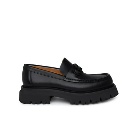 SALVATORE FERRAGAMO Man Black Leather Loafers