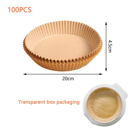 30/50/100PCS Disposable Air Fryer Parchment Paper Baking Oil Resistant Liner Non Stick Mat Baking Roasting Microwave 16/20cm
